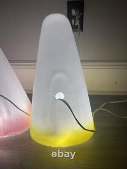 Candy Corn Blow Mold Rare Vintage Union Products Halloween Easter Pastel Yellow
