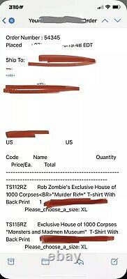 Captain Spaulding Murder Ride Tee XL House of 1000 Corpses RARE vintage shirt