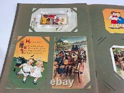 Collection of 26 Rare Vintage Original Halloween Postcards With Incredible Album