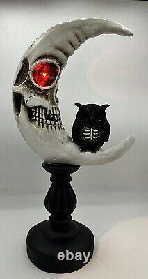 Cracker Barrel Lighted Skeleton Moon Halloween Tested VTG RARE