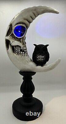 Cracker Barrel Lighted Skeleton Moon Halloween Tested VTG RARE