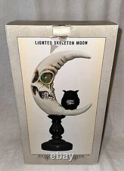 Cracker Barrel Lighted Skeleton Moon Halloween Tested VTG RARE