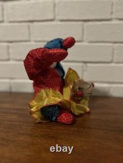 Creepy Clown Musical Head Spins Halloween Vintage Rare