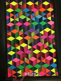 Cubes Vintage Blacklight Poster Tripp's Rare