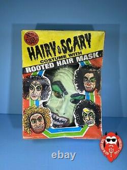 DRACULA Vintage 1978 Ben Cooper Halloween Mask And Costume Rooted Hair RARE LB02