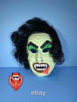 DRACULA Vintage 1978 Ben Cooper Halloween Mask And Costume Rooted Hair RARE LB02