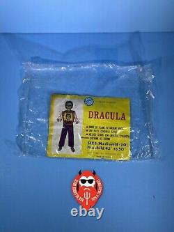 DRACULA Vintage 1978 Ben Cooper Halloween Mask And Costume Rooted Hair RARE LB02