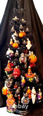 Decorated Halloween Tree/Old World Christmas-Halloween Ornaments/Vintage/Rare