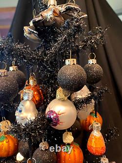 Decorated Halloween Tree/Old World Christmas-Halloween Ornaments/Vintage/Rare