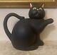 Department 56 Vintage Black Cat Tea Coffee Pot Halloween Decoration Rare 9 Tall