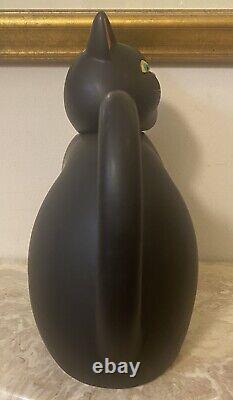 Department 56 Vintage Black Cat Tea Coffee Pot Halloween Decoration Rare 9 Tall