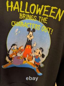 Disney Vintage Halloween Sweatshirt Mickey Mouse Rare