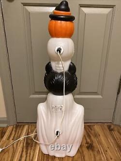 Empire Halloween Blowmold 32 Totem Pole Ghost Skull Cat Pumpkin Rare Vintage