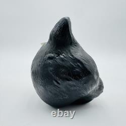 Eric Cortina Black Cat Face Glass Halloween Ornament Retro Vintage SIGNED RARE