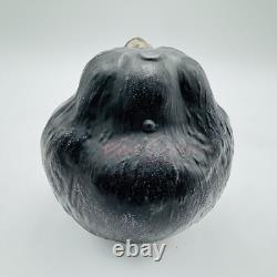 Eric Cortina Black Cat Face Glass Halloween Ornament Retro Vintage SIGNED RARE