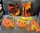 Estate Vintage Halloween Embossed Diecut H. E Luhrs Beistle 1940's Lot Of 5