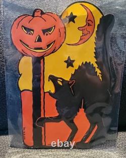 Estate Vintage Halloween Embossed DieCut H. E LUHRS BEISTLE 1940's Lot Of 5