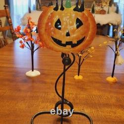 Extremely Rare-Halloween-Tin Cat/Pumpkin Pendulum-NB-HTF-Excellent Con-Vintage