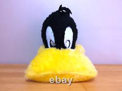 Extremely Rare Vintage Looney Tunes Daffy Duck Plush Mask Hat Cosplay Halloween