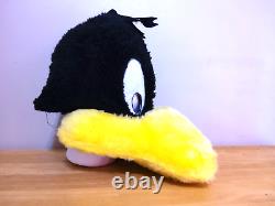 Extremely Rare Vintage Looney Tunes Daffy Duck Plush Mask Hat Cosplay Halloween