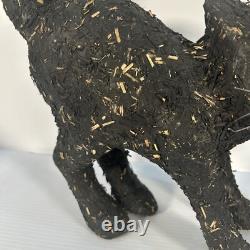 Extremely Rare. Vintage Paper Mache Halloween Black Cat. Shreeking Cat