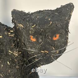 Extremely Rare. Vintage Paper Mache Halloween Black Cat. Shreeking Cat