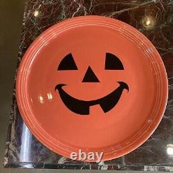 Fiesta ware Rare Vintage HTF Happy Jack O Lantern chop plate 15 inch never used