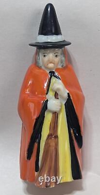 Fine RARE ROYAL WORCESTER ENGLAND WITCH CANDLE SNUFFER Vintage HALLOWEEN ANTIQUE