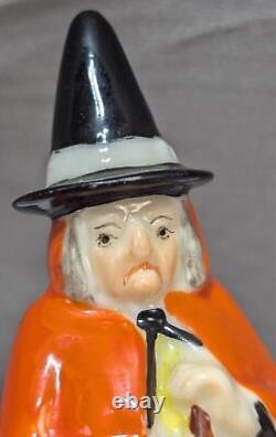 Fine RARE ROYAL WORCESTER ENGLAND WITCH CANDLE SNUFFER Vintage HALLOWEEN ANTIQUE