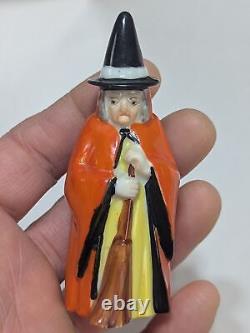 Fine RARE ROYAL WORCESTER ENGLAND WITCH CANDLE SNUFFER Vintage HALLOWEEN ANTIQUE