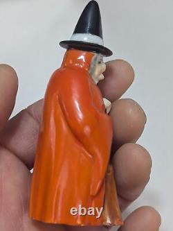 Fine RARE ROYAL WORCESTER ENGLAND WITCH CANDLE SNUFFER Vintage HALLOWEEN ANTIQUE