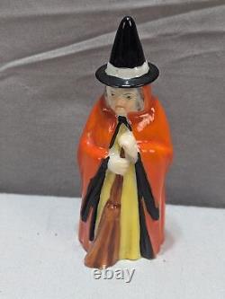 Fine RARE ROYAL WORCESTER ENGLAND WITCH CANDLE SNUFFER Vintage HALLOWEEN ANTIQUE