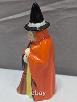 Fine RARE ROYAL WORCESTER ENGLAND WITCH CANDLE SNUFFER Vintage HALLOWEEN ANTIQUE