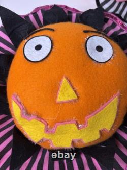 GLITTERVILLE HALLOWEEN PILLOWS SET OF 3 With FIBER OPTICS 17D RARE VINTAGE