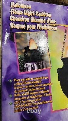 Gemmy Halloween Flaming Cauldron Light 2002 Working RARE Vintage