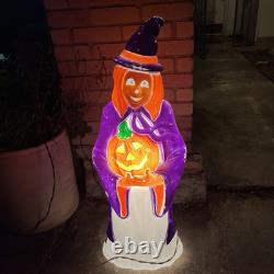 Grand Venture Blow Mold Witch Pumpkin Halloween 40 RARE Vintage 1997