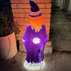 Grand Venture Blow Mold Witch Pumpkin Halloween 40 RARE Vintage 1997