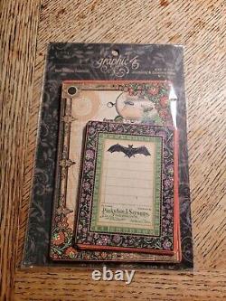 Graphic 45 2015 Vintage RARE ODDITIES 12x12 Paper and Ephemera Bundle Halloween