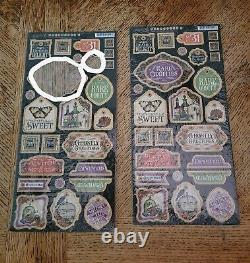 Graphic 45 2015 Vintage RARE ODDITIES 12x12 Paper and Ephemera Bundle Halloween