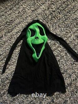 Green Scream Grin Mask Vintage 90's Fun World Div Ghost face Rare