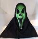Green Scream Grin Mask Vintage 90's Fun World Div Ghost Face Rare Pointy Eyes