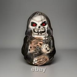 Grim Reaper Vintage Halloween 90s Red Gem Eyes Easter Unlimited Inc. Rare Prop