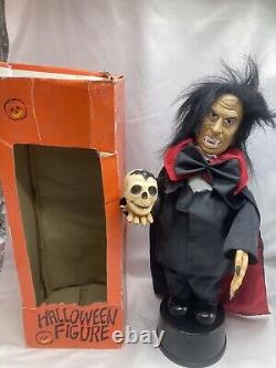 Halloween 24 DRACULA Animated Lights & Sound Rare VTG Motionette Works with Box