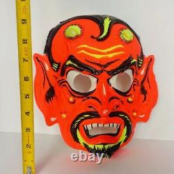 Halloween Costume Mask Vtg Ben Cooper decoration devil satan RARE lucifer demon
