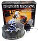 Halloween Graveyard Punch Bowl Skull Spooky Mist Fog Candy Bowl Rare Vintage