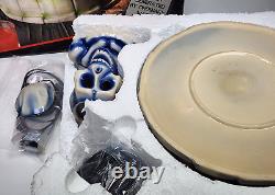 Halloween Graveyard Punch Bowl Skull Spooky Mist Fog Candy Bowl Rare Vintage