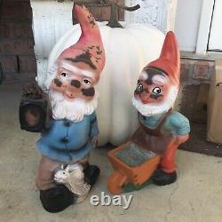 Halloween Horror-rare Creepy Vintage Large Gnomes-west Germany- Burned/ Charred