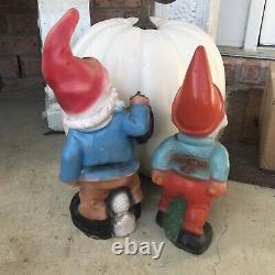 Halloween Horror-rare Creepy Vintage Large Gnomes-west Germany- Burned/ Charred