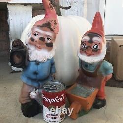 Halloween Horror-rare Creepy Vintage Large Gnomes-west Germany- Burned/ Charred