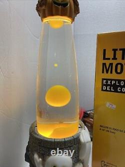 Halloween Lava Lite Lamp Yellow Vtg Ghouls Skull Pumpkin Ghost Vintage Lava Lamp